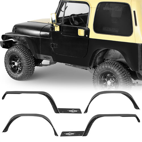 Load image into Gallery viewer, Hooke Road Jeep YJ Front &amp; Rear Fender Flares Kit for 1987-1995 Jeep Wrangler YJ b1066 1
