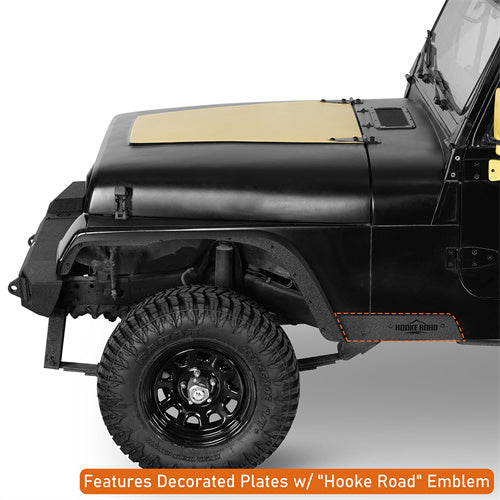 Load image into Gallery viewer, Hooke Road Jeep YJ Front &amp; Rear Fender Flares Kit for 1987-1995 Jeep Wrangler YJ b1066 9
