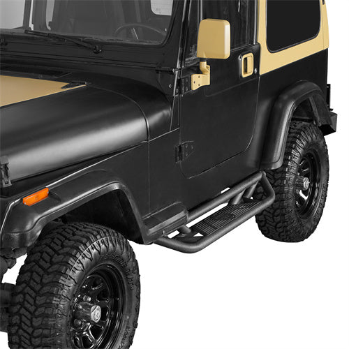 Load image into Gallery viewer, Hooke Road Jeep YJ Tubular Side Step Bars for 1987-1995 Jeep Wrangler YJ b1064s 3
