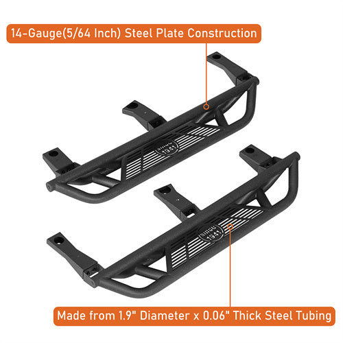 Load image into Gallery viewer, Hooke Road Jeep YJ Tubular Side Step Bars for 1987-1995 Jeep Wrangler YJ b1064s 9
