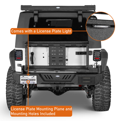 Load image into Gallery viewer, Hooke Road KarooCargo Rear Bumper w/ Double Cargo Carrier System for 2007-2018 Jeep Wrangler JK b2101s  12
