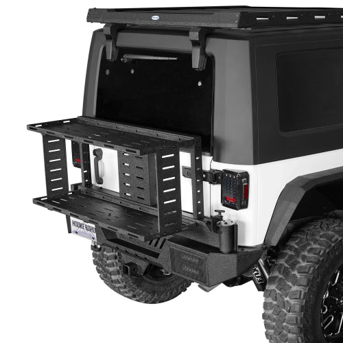 Load image into Gallery viewer, Hooke Road KarooCargo Rear Bumper w/ Double Cargo Carrier System for 2007-2018 Jeep Wrangler JK b2101s  3
