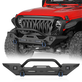 HookeRoad Jeep JT Front Bumper Mid Width Bumper for 2020-2023Jeep Gladiator b3018bs 1