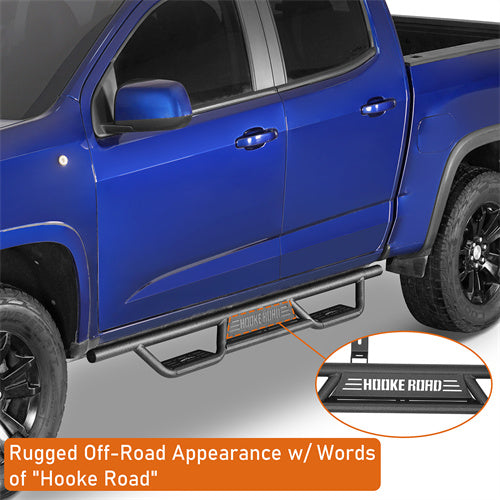 Hooke Road  Nerf Side Step Bars for 2015-2024 Chevy Colorado & GMC Canyon Crew Cab b9103s 10