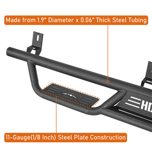 Hooke Road  Nerf Side Step Bars for 2015-2024 Chevy Colorado & GMC Canyon Crew Cab b9103s 7