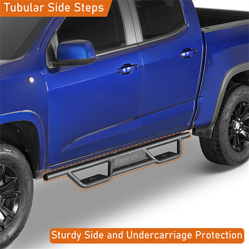 Hooke Road  Nerf Side Step Bars for 2015-2024 Chevy Colorado & GMC Canyon Crew Cab b9103s 8