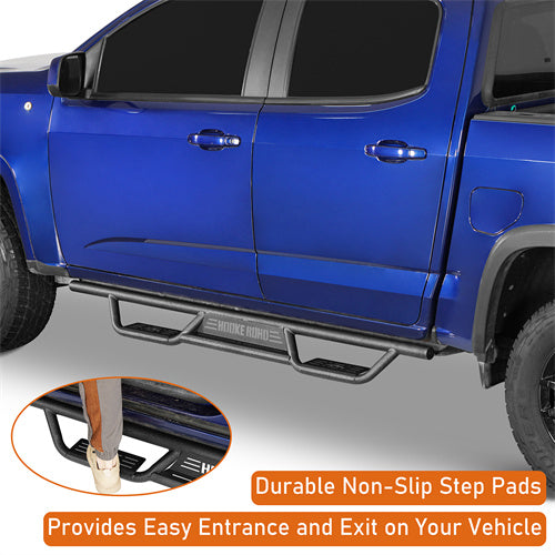 Hooke Road  Nerf Side Step Bars for 2015-2024 Chevy Colorado & GMC Canyon Crew Cab b9103s 9