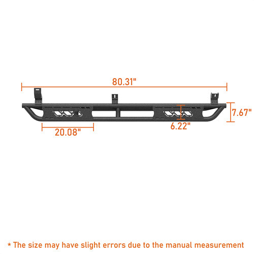 Load image into Gallery viewer, Hooke Road Nerf Side Step Bars Rock Sliders for 2005-2023 Toyota Tacoma Double Cab b4218s 6
