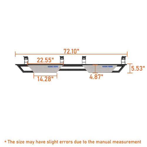 Hooke Road Nerf Side Steps Bars for 2015-2024 Chevy Colorado & GMC Canyon Crew Cab b9104s 7