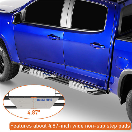 Hooke Road Nerf Side Steps Bars for 2015-2024 Chevy Colorado & GMC Canyon Crew Cab b9104s 9