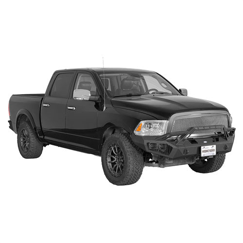 Load image into Gallery viewer, Hooke Road Ram 1500 Front Bumper with Winch Plate &amp; 4 × LED Lights for 2009-2012 Ram 1500 b6203 4
