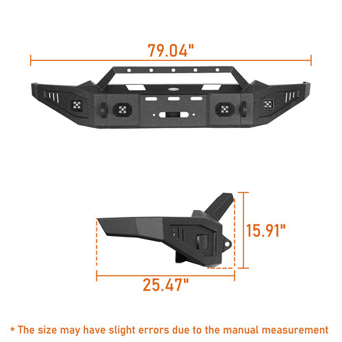 Hooke Road  2019-2024 Ram 1500 Full Width Front Bumper, Excluding EcoDiesel, Rebel & TRX, 2019-2024 Ram 1500 Classic Models b6035 6