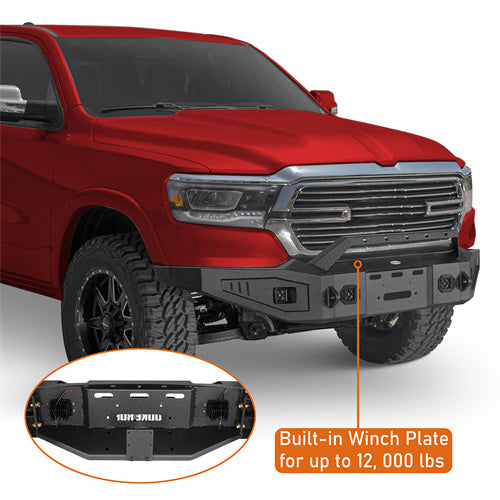 Hooke Road  2019-2024 Ram 1500 Full Width Front Bumper, Excluding EcoDiesel, Rebel & TRX, 2019-2024 Ram 1500 Classic Models b6035 8