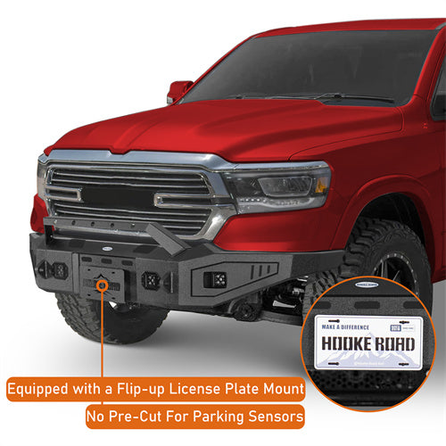 Hooke Road  2019-2024 Ram 1500 Full Width Front Bumper, Excluding EcoDiesel, Rebel & TRX, 2019-2024 Ram 1500 Classic Models b6035 9