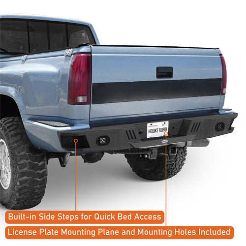 Load image into Gallery viewer, Hooke Road Rear Bumper  for 1988-1998 Chevy Silverado 1500/2500 &amp; GMC Sierra 1500/2500) b9300 8
