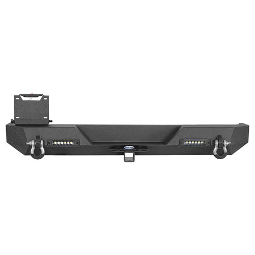 Load image into Gallery viewer, Hooke Road Rear Bumper with LED Lights &amp; 2&quot; Hitch Receiver for 1987-1995 Jeep Wrangler YJ b1062s 5
