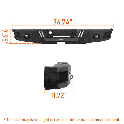 Load image into Gallery viewer, Hooke Road Ram Rear Bumper with license plate floodlight for 2006-2008 Ram 1500 BXG6504 6
