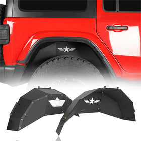 Hooke Road Jeep Rear Fender Liners Replacement for 2018-2024 Jeep Wrangler JL b3040s 1