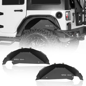 Hooke Road Jeep Wrangler JK Aluminum Rear Inner Fender Liners for 2007-2018 Jeep Wrangler JK b2114s 2