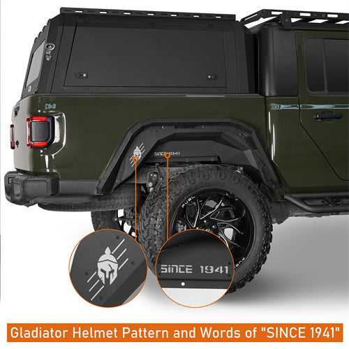 Hooke Road Rear Inner Fender Liners for Jeep Gladiator JT 20-25 b7013s 6