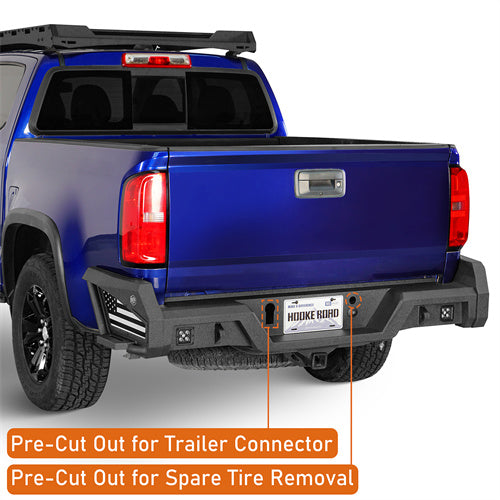 Load image into Gallery viewer, Hooke Road Replacement Rear Bumper with Bedside Slider Steps for 2015-2022 Chevy Colorado &amp; GMC Canyon, Excluding ZR2 Models b9108s 10
