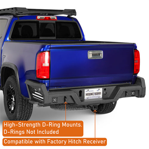 Load image into Gallery viewer, Hooke Road Replacement Rear Bumper with Bedside Slider Steps for 2015-2022 Chevy Colorado &amp; GMC Canyon, Excluding ZR2 Models b9108s 12
