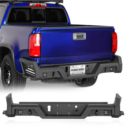 Load image into Gallery viewer, Hooke Road Replacement Rear Bumper with Bedside Slider Steps for 2015-2022 Chevy Colorado &amp; GMC Canyon, Excluding ZR2 Models b9108s 1
