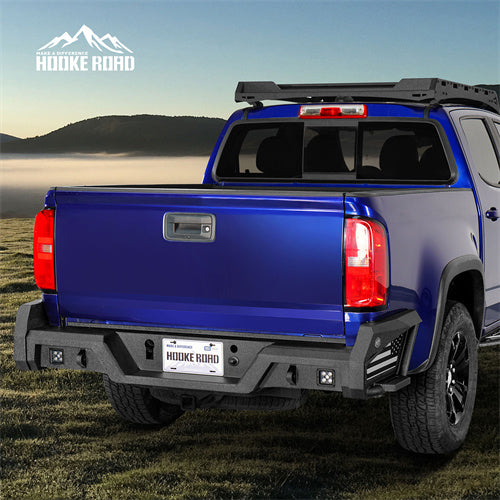 Load image into Gallery viewer, Hooke Road Replacement Rear Bumper with Bedside Slider Steps for 2015-2022 Chevy Colorado &amp; GMC Canyon, Excluding ZR2 Models b9108s 5
