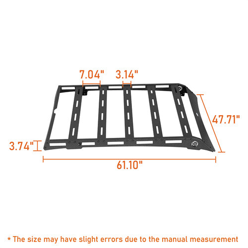 Load image into Gallery viewer, Hooke Road Roof Rack Top Carrier for 2005-2023 Toyota Tacoma Double Cab b4224s 7
