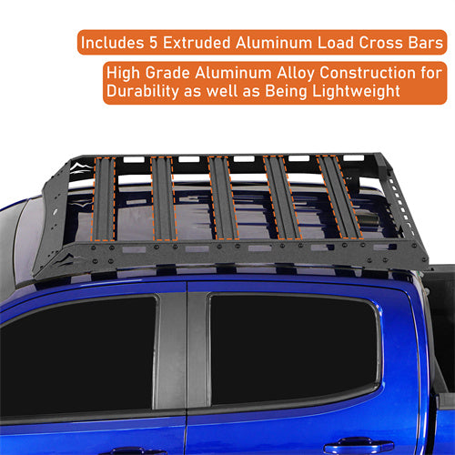 Load image into Gallery viewer, Hooke Road Rooftop Cargo Carrier for 2015-2022 Chevy Colorado GMC Canyon Crew Cab b9100s 10
