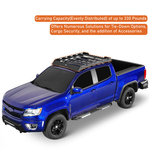 Load image into Gallery viewer, Hooke Road Rooftop Cargo Carrier for 2015-2022 Chevy Colorado GMC Canyon Crew Cab b9100s 11
