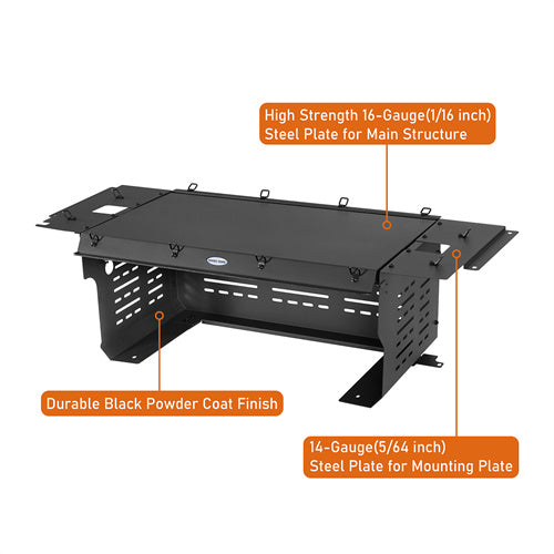 Load image into Gallery viewer, Hooke Road Security Deck Enclosure  for 2018-2023 Jeep Wrangler JL 2-Door b3069s 12
