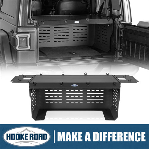 Hooke Road Security Deck Enclosure  for 2018-2023 Jeep Wrangler JL 2-Door b3069s 13