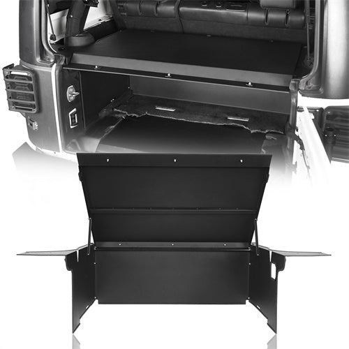 Hooke Road Security Deck Enclosure Interior Cargo Platform for 2015-2018 Jeep Wrangler JK  4-Door mmr20057 1