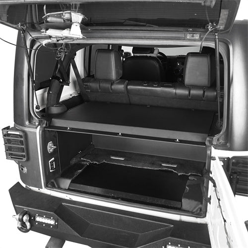 Load image into Gallery viewer, Hooke Road Security Deck Enclosure Interior Cargo Platform for 2015-2018 Jeep Wrangler JK  4-Door mmr20057 2
