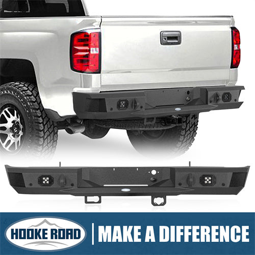 Hooke Road Silverado 1500 Rear Bumper for 2007-2018 Chevy Silverado 1500 b9036 12