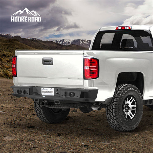 Hooke Road Silverado 1500 Rear Bumper for 2007-2018 Chevy Silverado 1500 b9036 4