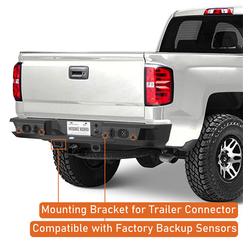 Hooke Road Silverado 1500 Rear Bumper for 2007-2018 Chevy Silverado 1500 b9036 9