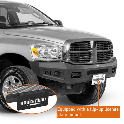 Hooke Road Steel Front Bumper for 2006-2009 Ram 2500 3500 b6480 10