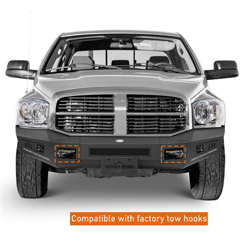 Hooke Road Steel Front Bumper for 2006-2009 Ram 2500 3500 b6480 11