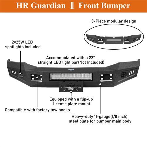 Load image into Gallery viewer, Hooke Road Steel Front Bumper for 2006-2009 Ram 2500 3500 b6480 13
