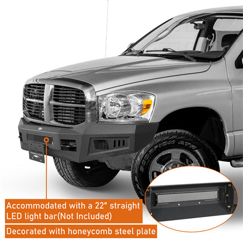 Load image into Gallery viewer, Hooke Road Steel Front Bumper for 2006-2009 Ram 2500 3500 b6480 9
