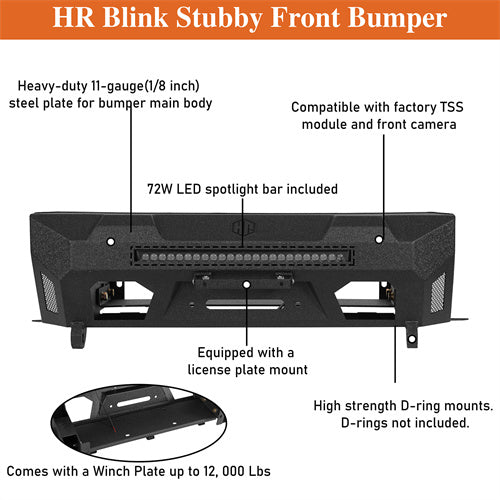 Load image into Gallery viewer, Stubby Front Bumper for 2014-2024 Toyota 4Runner, Excluding Limited &amp; Nightshade Hooke Road b9819s 14
