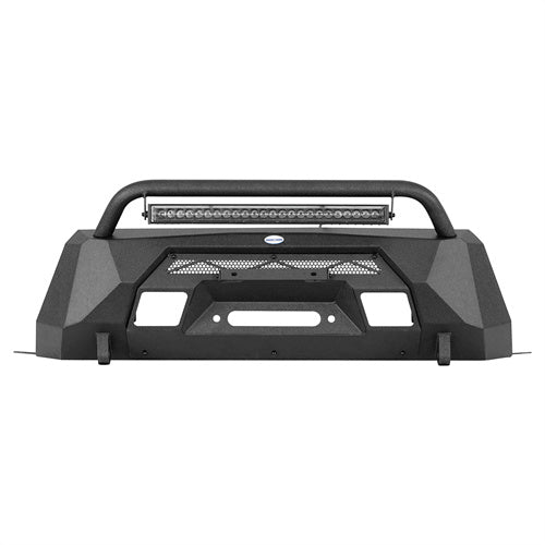 Load image into Gallery viewer, Hooke Road Stubby Front Bumper with Winch Plate &amp; LED Spotlight for 2015-2020 Chevy Colorado, Excluding ZR2 Models b9112s 6
