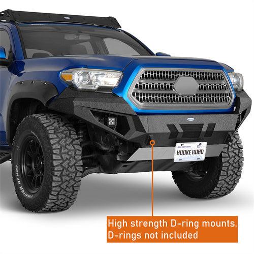 Load image into Gallery viewer, Hooke Road Tacoma Front Bumper with Skid Plate &amp; LED Lights for 2016-2023 Toyota Tacoma 3rd Gen b4227s 12
