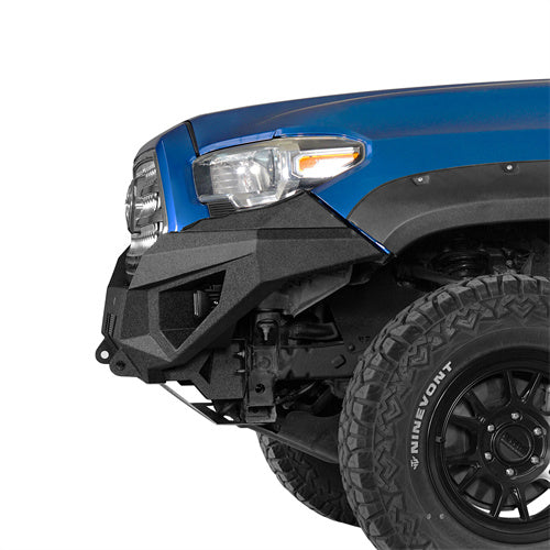 Hooke Road Tacoma Front Bumper with Skid Plate & LED Lights for 2016-2023 Toyota Tacoma 3rd Gen b4227s 3