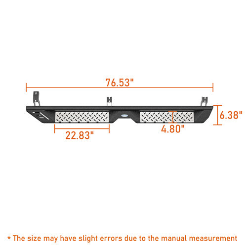 Load image into Gallery viewer, Hooke Road Tacoma Side Steps Bars Running Boards for 2005-2023 Toyota Tacoma Double Cab b4225 9
