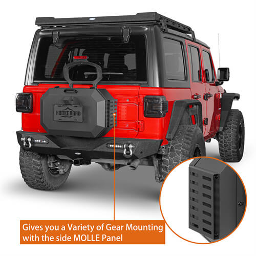 Tailgate Spare Tire Carrier Storage Lock Box Jeep Wrangler Parts for 2018-2023 Jeep Wrangler JL - Hooke Road