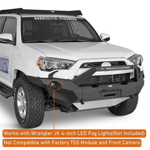 Load image into Gallery viewer, Hooke Road 2014-2024 Toyota 4Runner Full Width Front Bumper w/ Winch Plate &amp; LED Light Bar b9814abs 12
