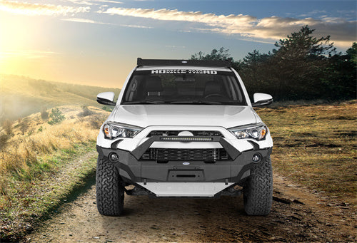 Load image into Gallery viewer, Hooke Road 2014-2024 Toyota 4Runner Full Width Front Bumper w/ Winch Plate &amp; LED Light Bar b9814abs 14
